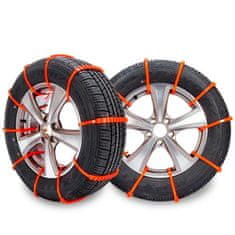 Netscroll Univerzální protiskluzové pásy/řetězy na pneumatiky, 10dílná sada - Ideální pro automobily, SUV, nákladní vozidla a kola, SkidStop