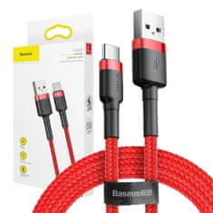 BASEUS Cafule USB-C kabel 2A 3m - červený