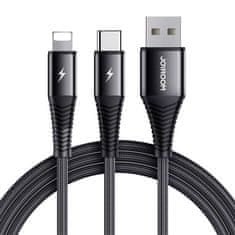 Joyroom USB kabel Joyroom S-1230G12 2v1 USB-C / Lightning 3A 1,2 m (černý)