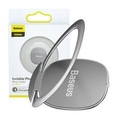 BASEUS Neviditelný držák kroužku pro chytré telefony - stříbrný