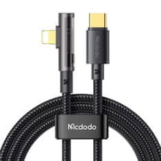 Mcdodo Kabel USB-C na Lightning Prism 90 stupňů Mcdodo CA-3391, 1,8 m (černý)