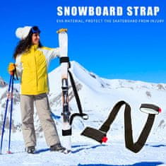 Netscroll Popruh na nošení lyží + univerzální mačky ZDARMA, SkiBundle