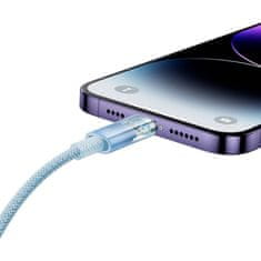 BASEUS Rychlonabíjecí kabel Baseus USB-C na Lightning Explorer Series 2m, 20W (modrý)