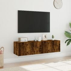 Vidaxl Nástěnné TV skříňky s LED 2 ks kouřový dub 60 x 35 x 31 cm
