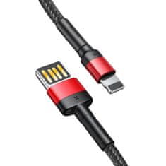 BASEUS Cafule Oboustranný kabel USB Lightning 2,4 A 1 m (černo-červený)