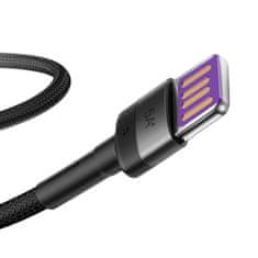 BASEUS Cafule USB-C kabel Huawei SuperCharge, QC 3.0, 5A 1m (černý šedý)