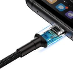 BASEUS Cafule USB-C kabel Huawei SuperCharge, QC 3.0, 5A 1m (černý šedý)