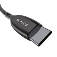 Blitzwolf Kabel USB-C na USB-C BlitzWolf BW-TC23, s displejem, 100 W, 0,9 m (černý)