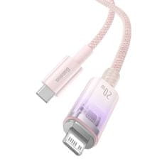 BASEUS Rychlonabíjecí kabel Baseus USB-A na Lightning Explorer Series 2m 20W (růžový)