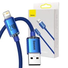 BASEUS Crystal Shine kabel USB na Lightning, 2,4 A, 2 m (modrý)