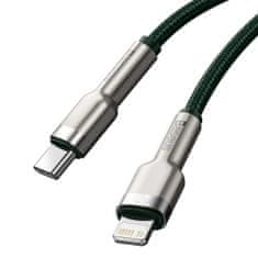 BASEUS Kabel USB-C pro Lightning Baseus Cafule, PD, 20W, 1m (zelený)