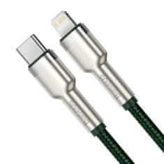 BASEUS Kabel USB-C pro Lightning Baseus Cafule, PD, 20W, 1m (zelený)