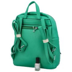 Turbo Bags Trendový dámský koženkový batoh s potiskem Lia, zelený