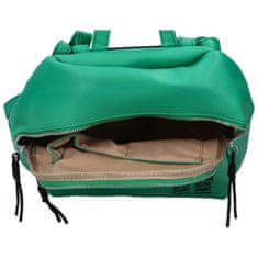 Turbo Bags Trendový dámský koženkový batoh s potiskem Lia, zelený