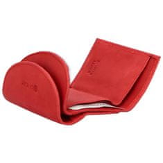 Diviley Stylová dámská menší kožená peněženka Flopo, červená