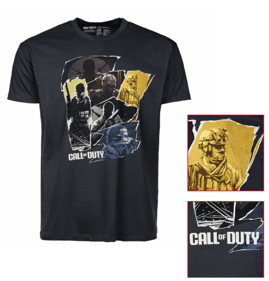 Gaya Entertainment Call of Duty: UNISEX Tričko„KEYART COLLAGE“ - XL