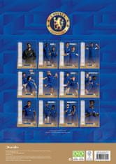 CurePink Oficiální nástěnný kalendář 2024: FC Chelsea (A3 29,7 x 42 cm)