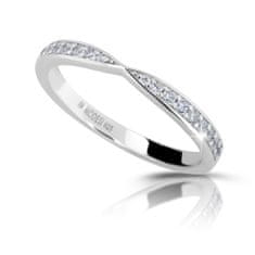Modesi Třpytivý stříbrný prsten se zirkony M01111 (Obvod 54 mm)