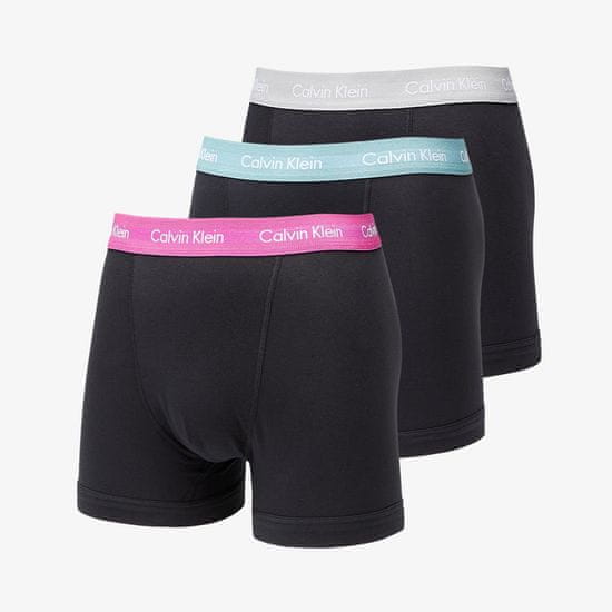 Calvin Klein Boxerky Cotton Stretch Classic Fit Trunk 3-Pack Black/ Wild Aster/ Grey Heather/ Artic Green WB S