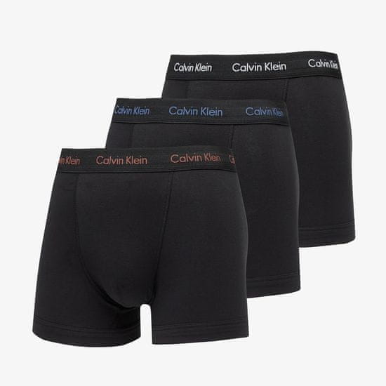 Calvin Klein Cotton Stretch Boxer 3-Pack Black/ Maroon/ Skyway/ True Navy Logos S