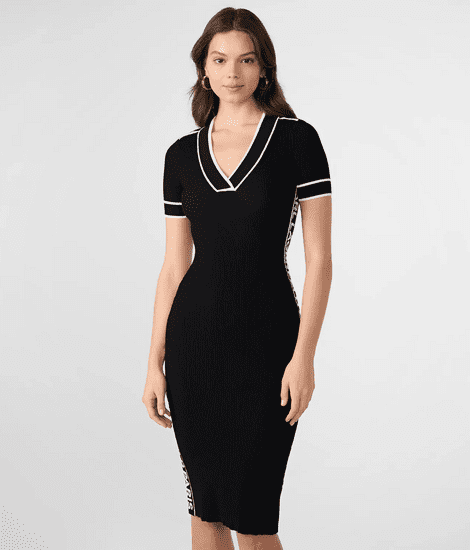 Karl Lagerfeld KARL LAGERFELD PARIS dámské svetrové šaty SWEATER černé