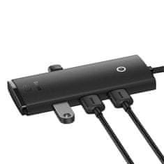 BASEUS Adaptér řady Baseus Lite HUB USB typu C - 4x USB 3.0 1m černý (WKQX030401)