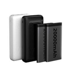 DUDAO Dudao powerbanka 20000 mAh Power Delivery 20 W Quick Charge 3.0 2x USB / USB-C bílá (K12PQ+ bílá)