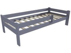 eoshop Dětská postel ADAM se zábranou "DP 012" (Barva dřeva: barva šedá, Rozměr: 70 x 160 cm)