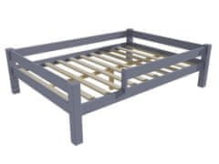 eoshop Dětská postel 8X8 01D se zábranou (Barva dřeva: barva šedá, Rozměr: 160 x 200 cm)