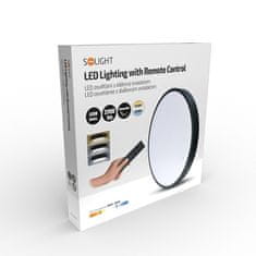 Solight Solight LED osvětlení s dálkový ovladačem, 50W, 3100lm, 40cm, změna chromatičnosti, stmívatelné, černá WO799-1-B