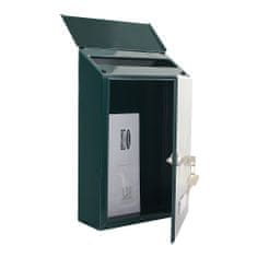 Rottner Pisa poštovní schránka zelená | Cylindrický zámek | 23.5 x 36 x 9.5 cm