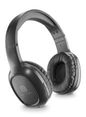 VšeNaMobily.cz Bluetooth sluchátka MUSIC SOUND s hlavovým mostem a mikrofonem, černá