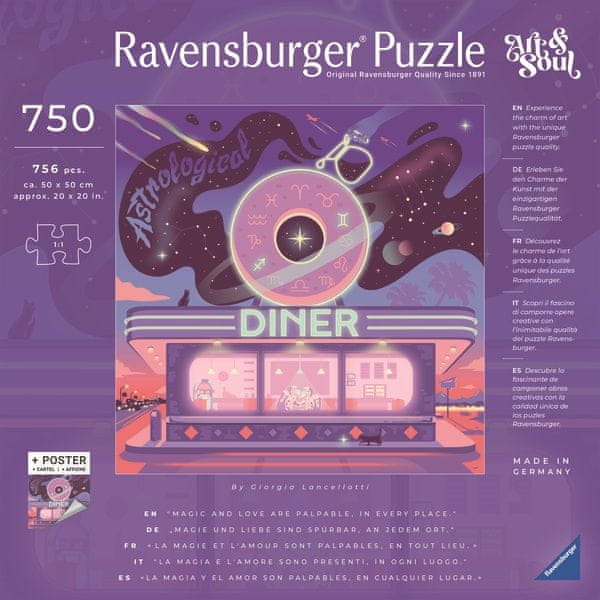 Levně Ravensburger Puzzle Art & Soul: Astrologická jídelna 750 dílků