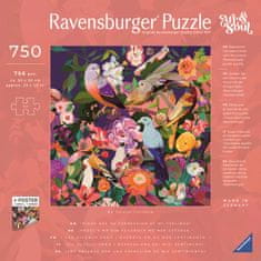 Ravensburger Puzzle Art & Soul: Barevní ptáci a květy 750 dílků