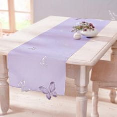 Weltbild Weltbild Běhoun na stůl Violet s motýly, 140 x 40 cm