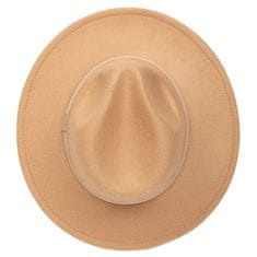 Aleszale Pánský plstěný klobouk s ozdobným plstěným páskem - béžová