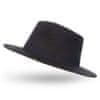 Pánský plstěný klobouk s ozdobným plstěným páskem - černá
