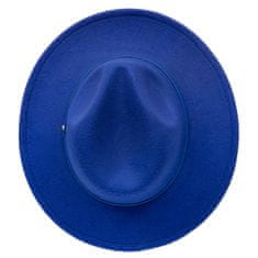 Aleszale Dámský plstěný klobouk s ozdobným pruhem s cvočky na plsti Elegantní - modrá
