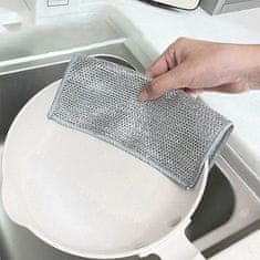 Netscroll Univerzální utěrky na čištění, kuchyňské utěrky, utěrky na odolné skvrny, účinné čištění, 4 kusy, SteelCloths