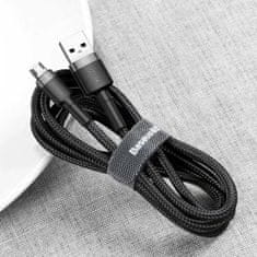 BASEUS Kabel Baseus Cafule robustní nylonový USB / micro USB QC3.0 2.4A 0.5M černo-šedý (CAMKLF-AG1)