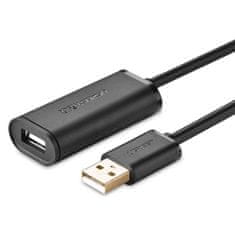 Ugreen Ugreen USB 2.0 480 Mbps aktivní prodlužovací kabel 5 m černý (US121 10319)