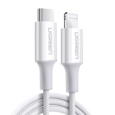 Ugreen Ugreen kabel MFi USB Type C - Lightning 20W 3A kabel 1 m bílý (US171)