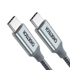 Choetech Kabel Choetech USB typu C - USB typu C 5A 100 W Power Delivery 480 Mb/s 1,8 m šedý (XCC-1002-GY)