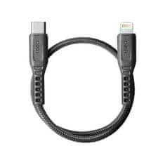 UNIQ Uniq Flex USB-C / Lightning 18W nylonový kabel 30 cm - šedý