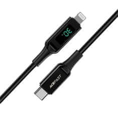 Kabel Acefast MFI USB Type C - Lightning 1,2 m, 30 W, 3A černý (C6-01 Black)