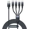 USB 4v1 USB-A - 2 x USB-C / Lightning / Micro nabíjecí a datový kabel 1,2 m Joyroom S-1T4018A18 - černý