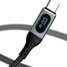 DUDAO Dudao USB Type C - Rychlonabíjecí kabel USB Type C PD 100W 1m černý (L7MaxC)
