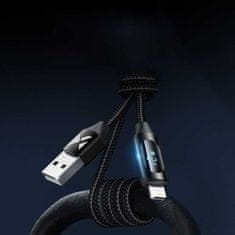 WOZINSKY Kabel USB-A - Lightning Wozinsky WUALC2 s LED displejem 2,4A 2m - černý