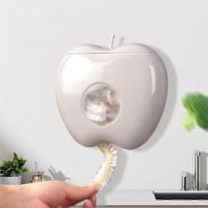 Netscroll Samolepicí držák na sáčky na ochranu potravin, tvar jablka, uchovávač sáčků, který se přilepí na zeď nebo dlaždice, BoxWraps