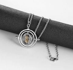 INTEREST Náhrdelník Řetízek Harry Potter - Obraceč času 37x35mm. Barva stříbrná.